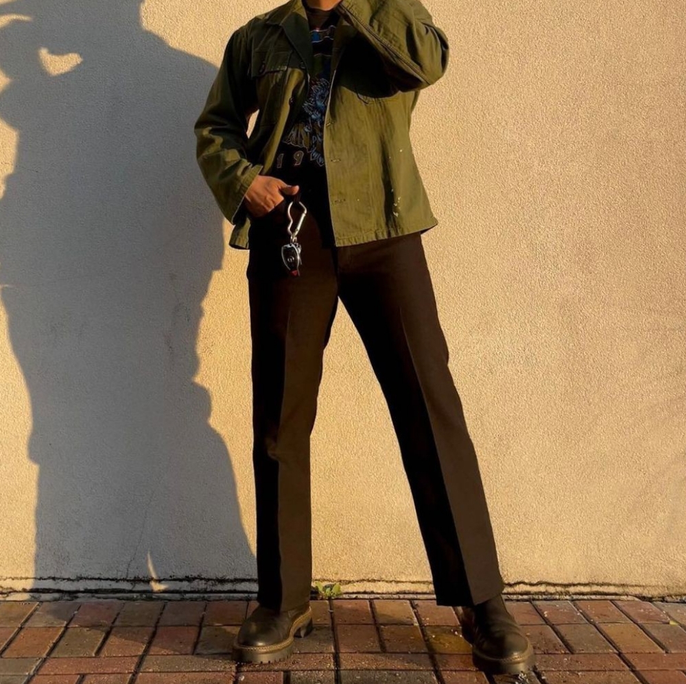 WRANGLER Wrancher Dark Brown Dress Pants